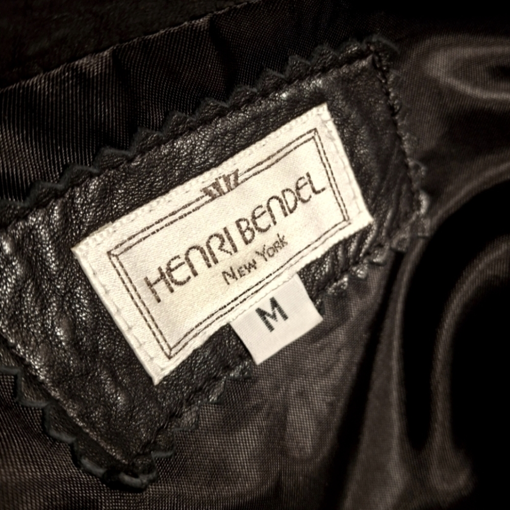 Henri Bendel Vintage Black Leather Jacket - Picture 6 of 15